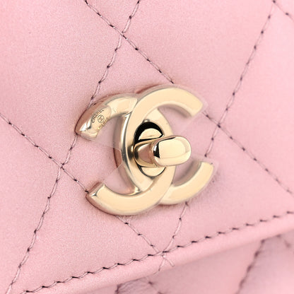 Chanel Pearly Lambskin Quilted Charms Wallet On Chain WOC Light Pink 12 of 12