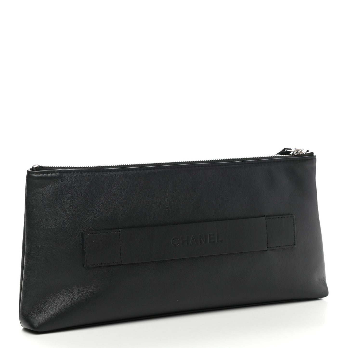 Metallic Calfskin Keyboard Pouch Black