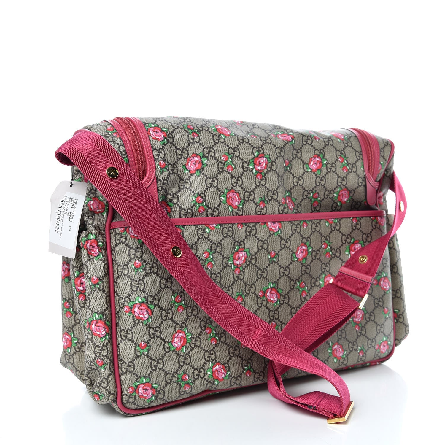 Gucci GG Supreme Monogram Rose Bud Diaper Bag Pink 3 of 11