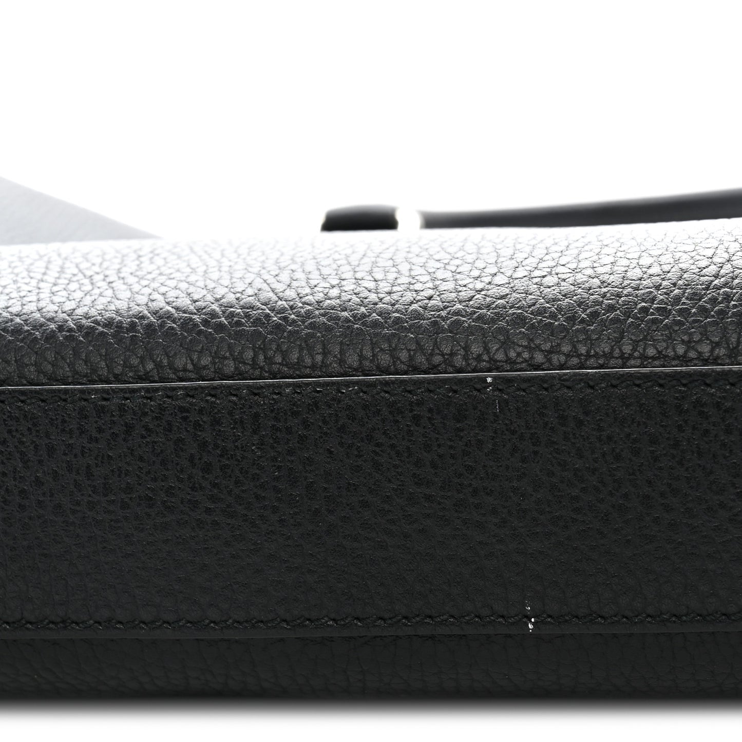 Pebbled Calfskin Briefcase Black