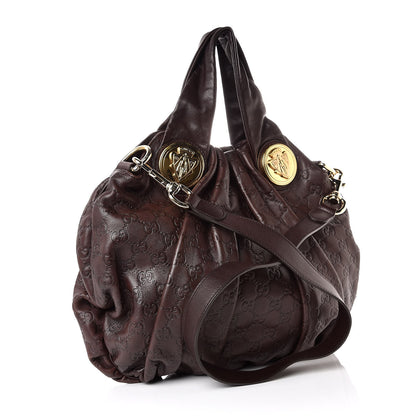 Gucci Guccissima Small Hysteria Top Handle Bag Chocolate 3 of 9