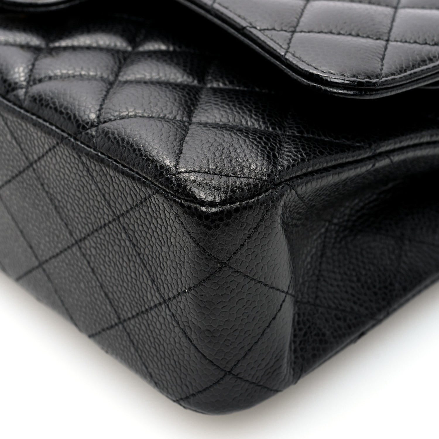 Chanel Caviar Quilted Medium Double Flap Black 10 of 11