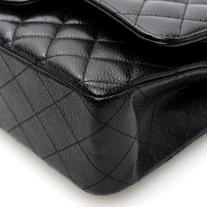 Chanel Caviar Quilted Medium Double Flap Black 10 of 11