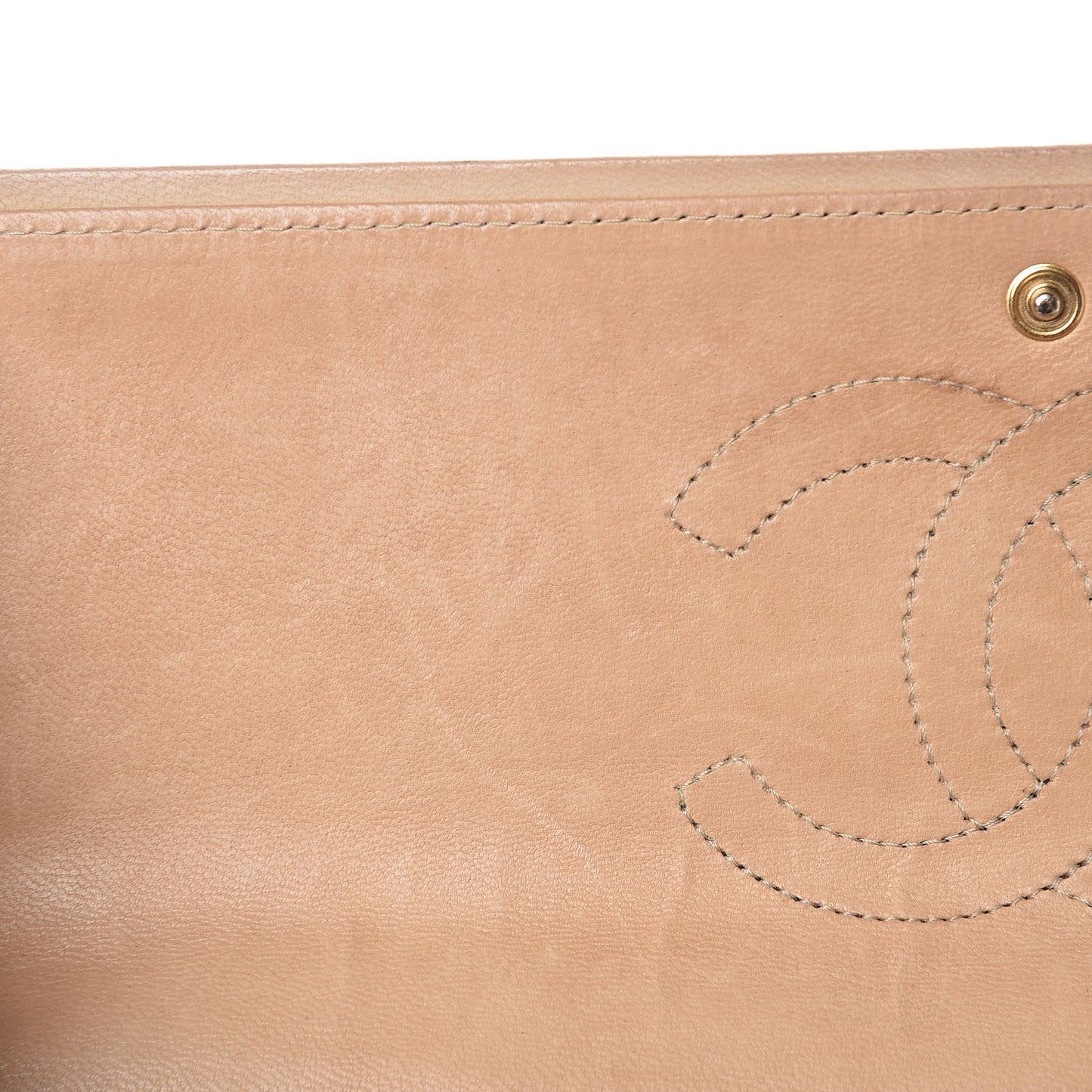 Lambskin Quilted Medium Bijoux Chain Double Flap Beige