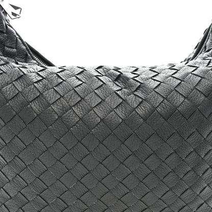 Bottega Veneta Deerskin Intrecciato Medium Traveler Hobo Black 9 of 11