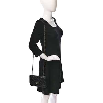 Chanel Lambskin Quilted Trendy CC Wallet On Chain WOC Black 2 of 9
