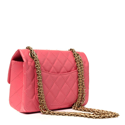 Chanel Aged Calfskin Quilted 2.55 Reissue Mini Flap Pink 2 of 8