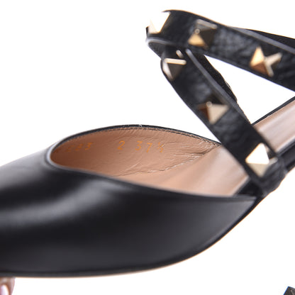 Valentino Garavani Nappa Rockstud Criss Cross 55mm Mules 37.5 Black 8 of 9