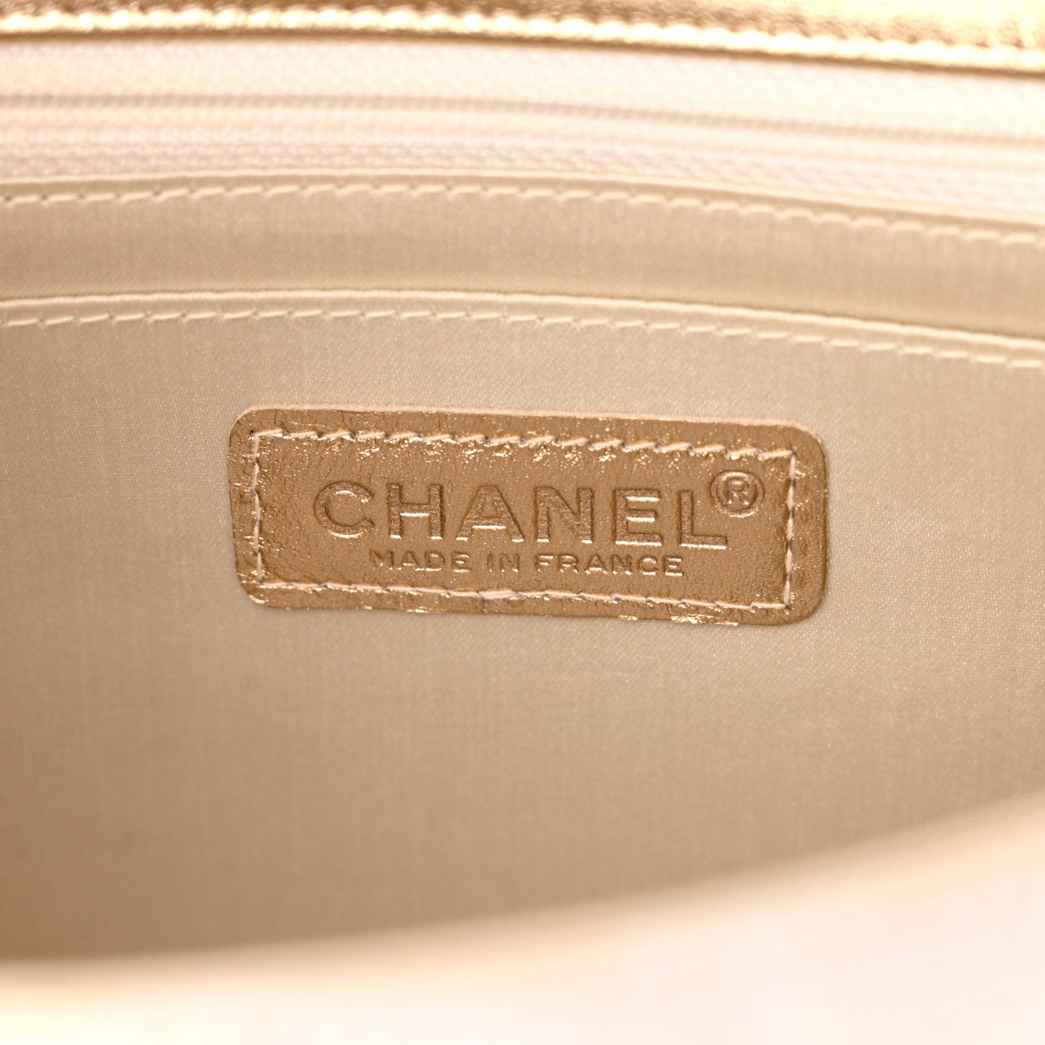 Chanel Metallic Nylon Medium Travel Flap Light Gold 6 of 14