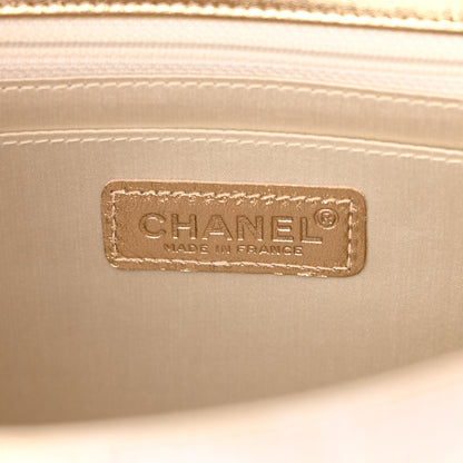 Chanel Metallic Nylon Medium Travel Flap Light Gold 6 of 14
