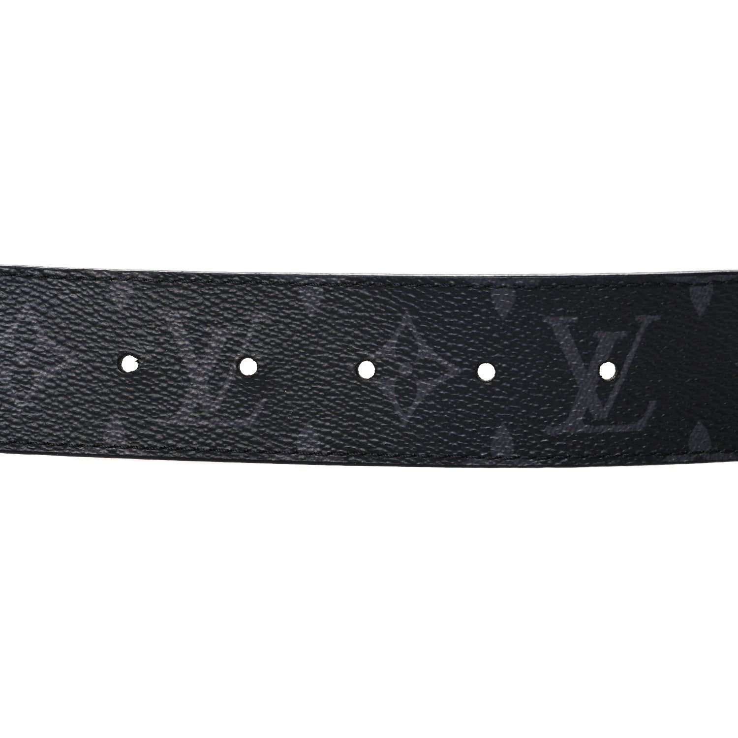 Louis Vuitton Monogram Eclipse Taigarama 40mm LV Initiales Reversible Belt 85 34 Black 3 of 5