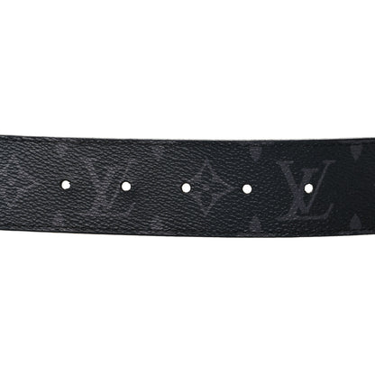 Louis Vuitton Monogram Eclipse Taigarama 40mm LV Initiales Reversible Belt 85 34 Black 3 of 5