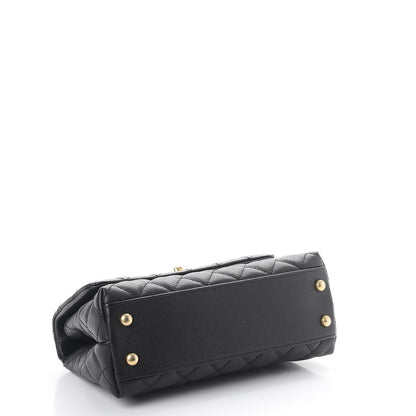 Chanel Caviar Lizard Quilted Mini Coco Handle Flap Black 4 of 9
