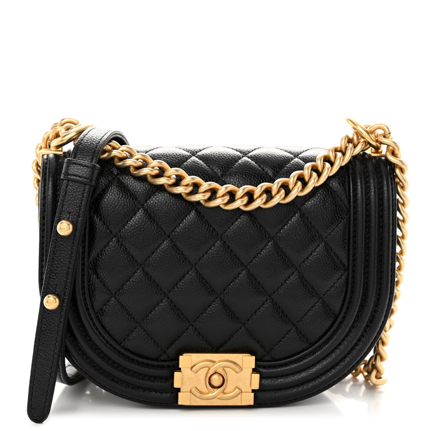 Chanel Caviar Quilted Small Boy Messenger Bag Black 1 of 9