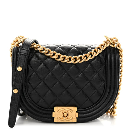 Chanel Caviar Quilted Small Boy Messenger Bag Black 1 of 9