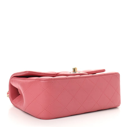 Chanel Lambskin Quilted Valentine Charms Mini Rectangular Flap Pink 4 of 11