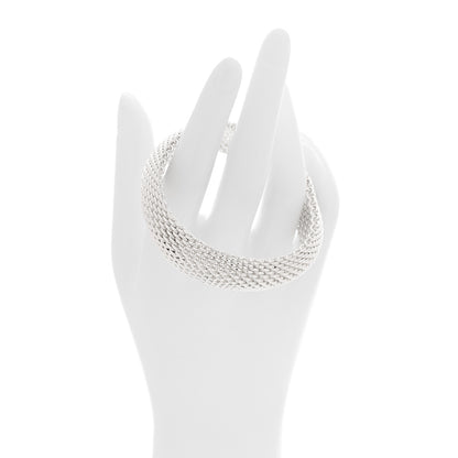 Tiffany Sterling Silver Somerset Mesh Bracelet 2 of 4