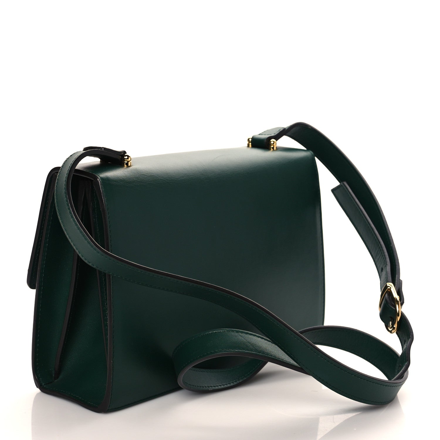 Gucci Grainy Calfskin Small Zumi Shoulder Bag Vintage Green 3 of 12