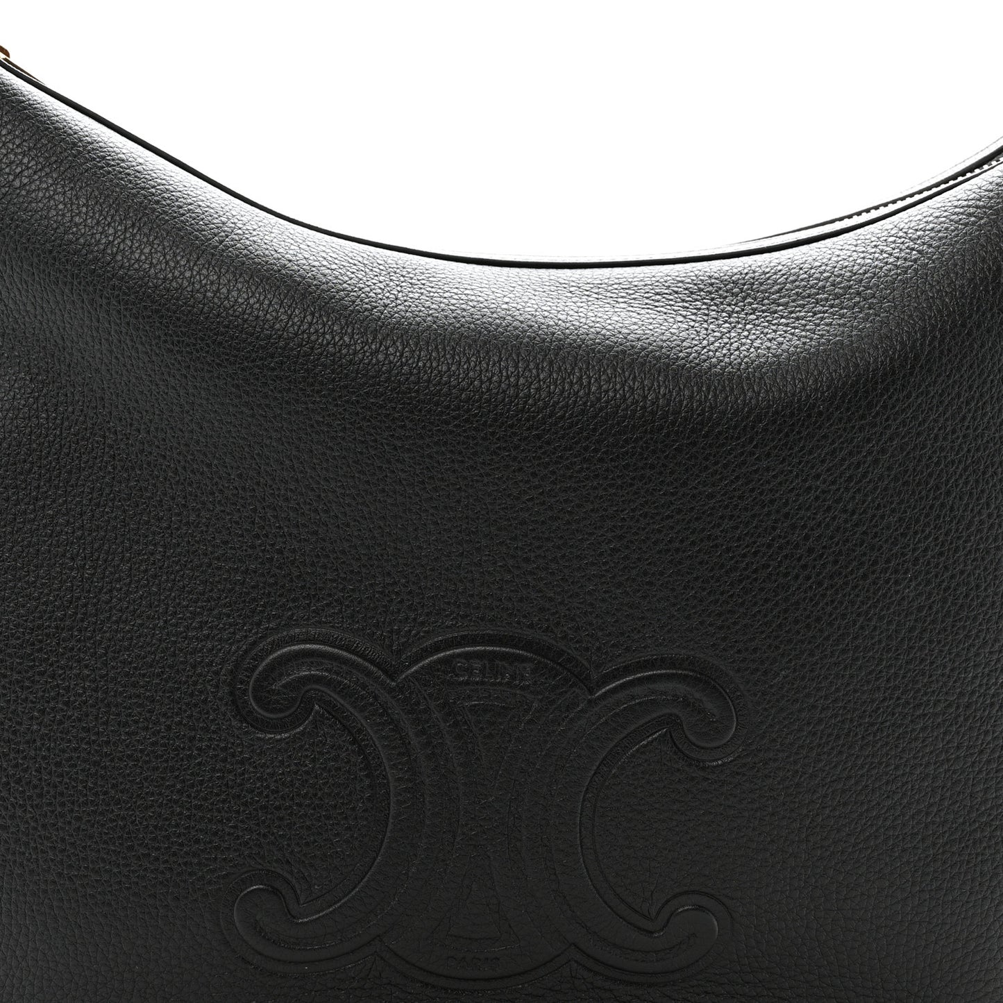 Supple Calfskin Medium Triomphe Heloise Shoulder Bag Black