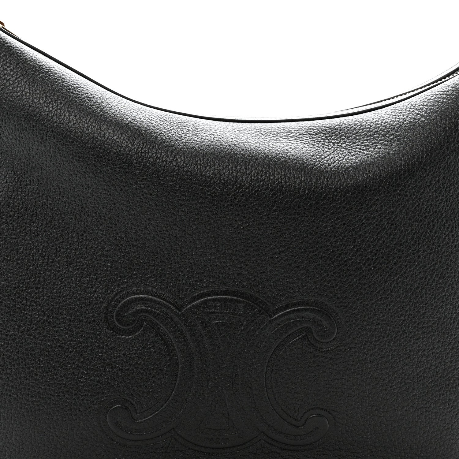 Celine Supple Calfskin Medium Triomphe Heloise Shoulder Bag Black 7 of 11