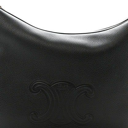 Celine Supple Calfskin Medium Triomphe Heloise Shoulder Bag Black 7 of 11