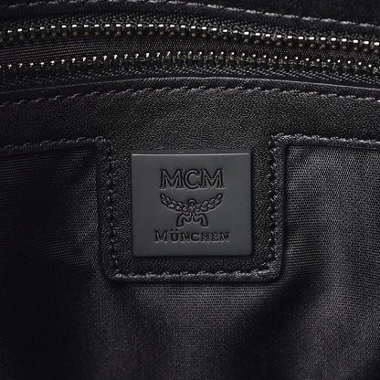 MCM Duke Tantris Embossed Medium Backpack Black 7 of 9