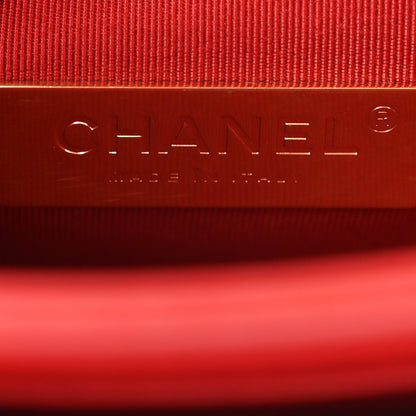Chanel Calfskin Caviar Quilted Mini Chain Handle Flap  Red 6 of 14