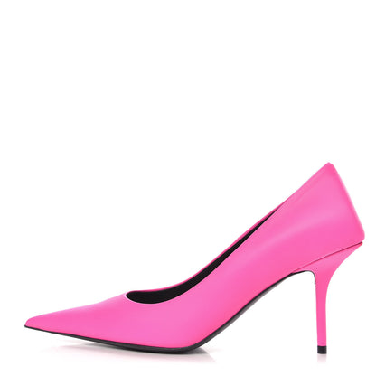 Balenciaga Soft Nappa Square Knife 80mm Pumps 37 Neon Pink 1 of 10