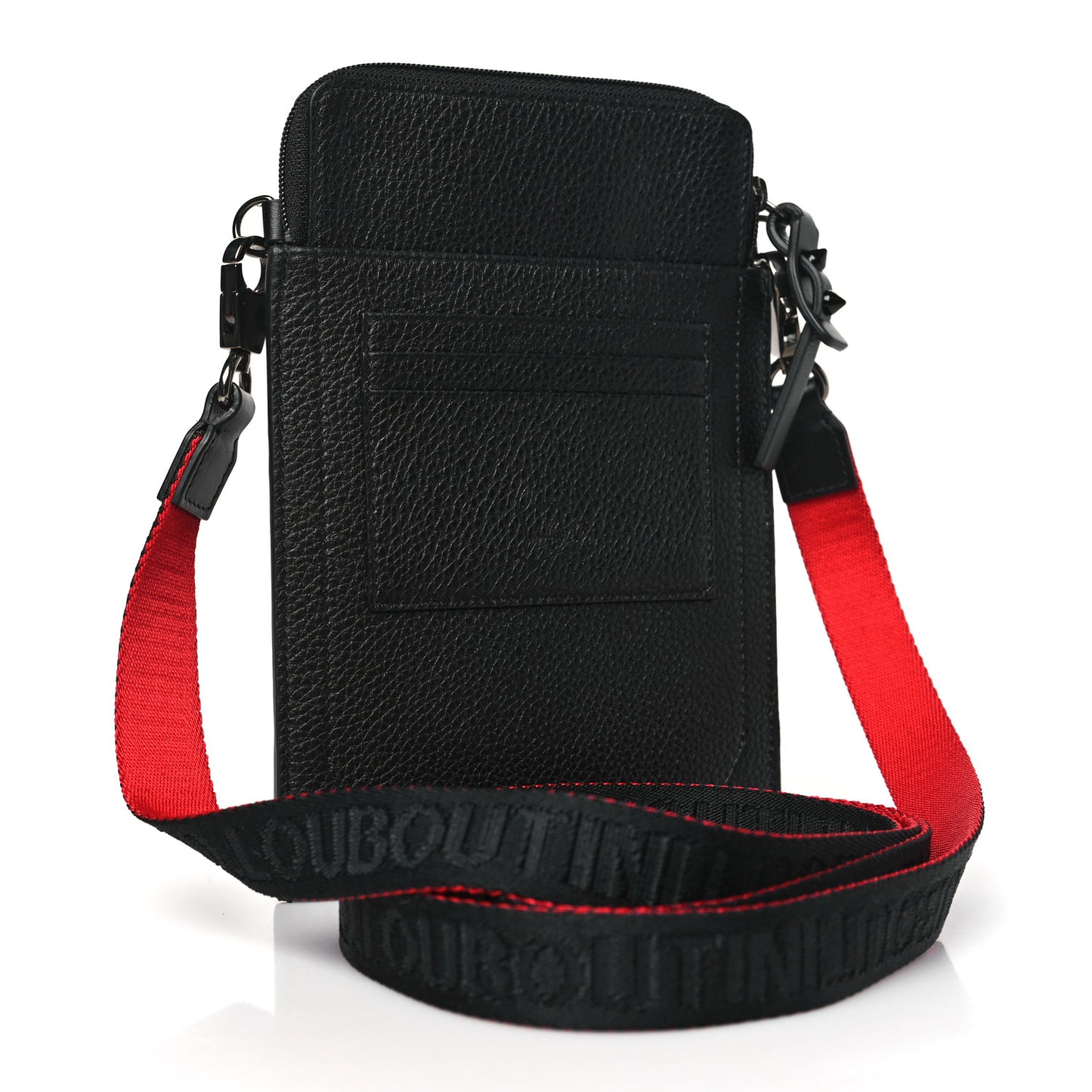 Empire Calfskin Spikes Loubilab Clutch Black