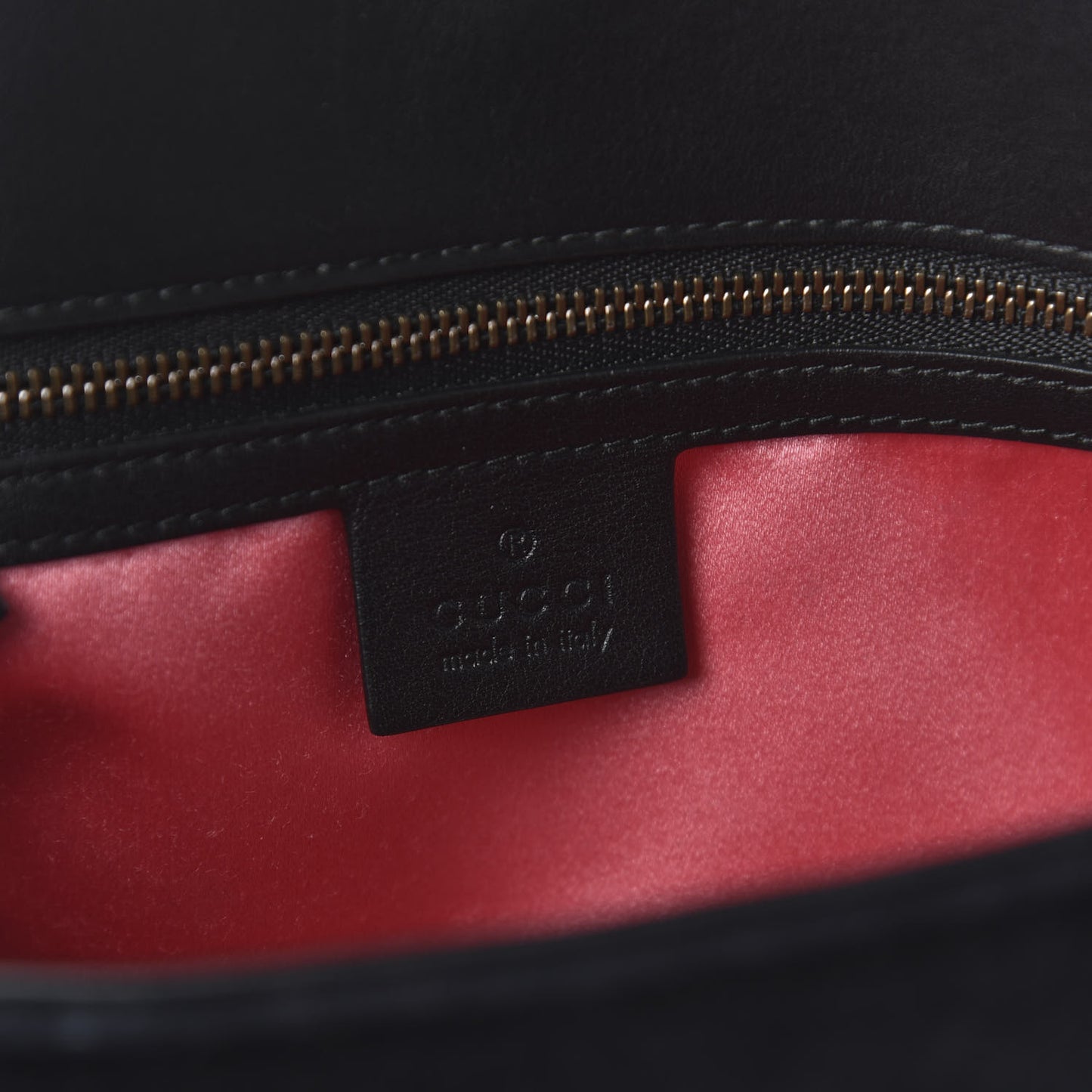 Velvet Matelasse Small GG Marmont Shoulder Bag Black