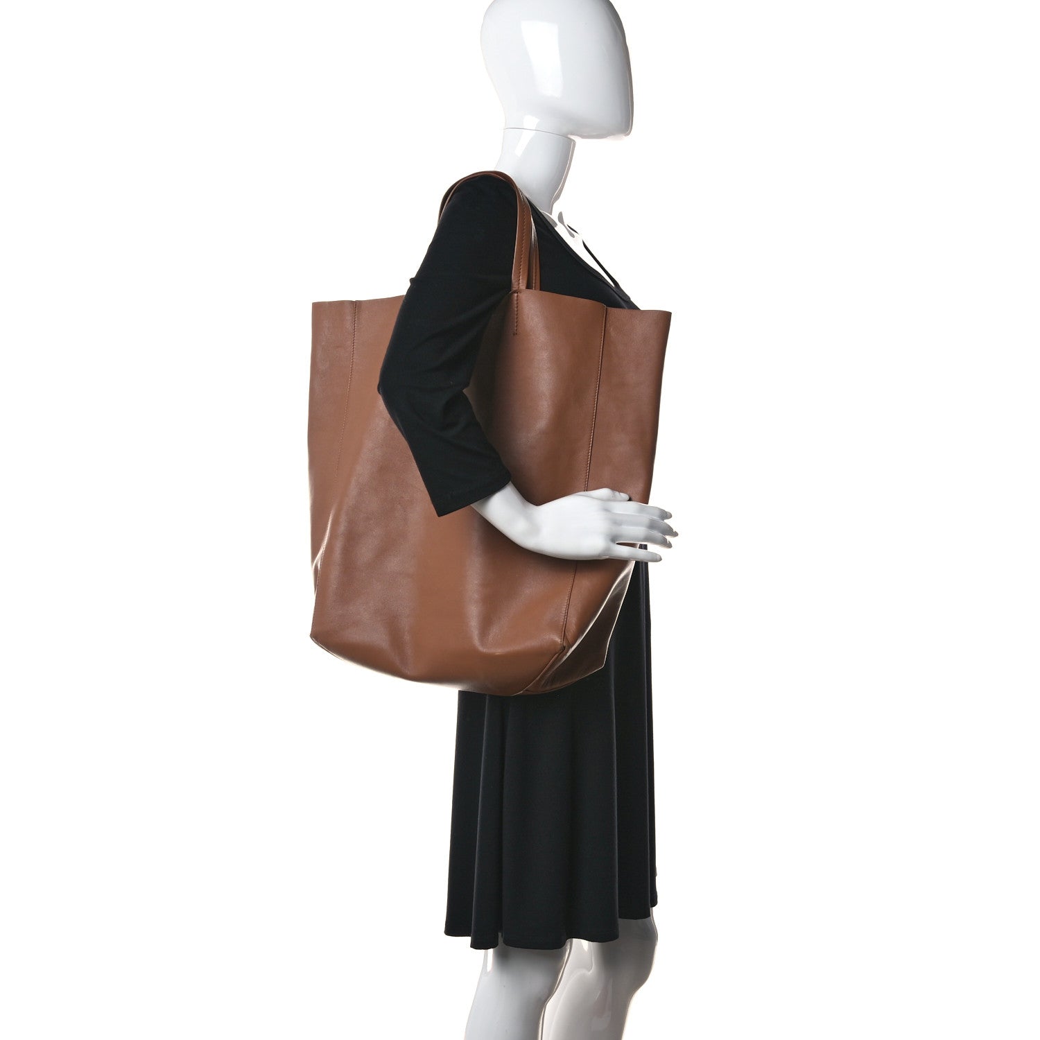 Celine Lambskin Vertical Cabas Tan 2 of 15
