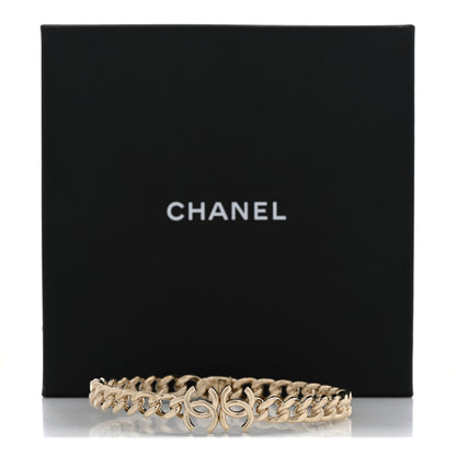 Chanel Metal CC Chain Link Choker Necklace L Gold 7 of 7