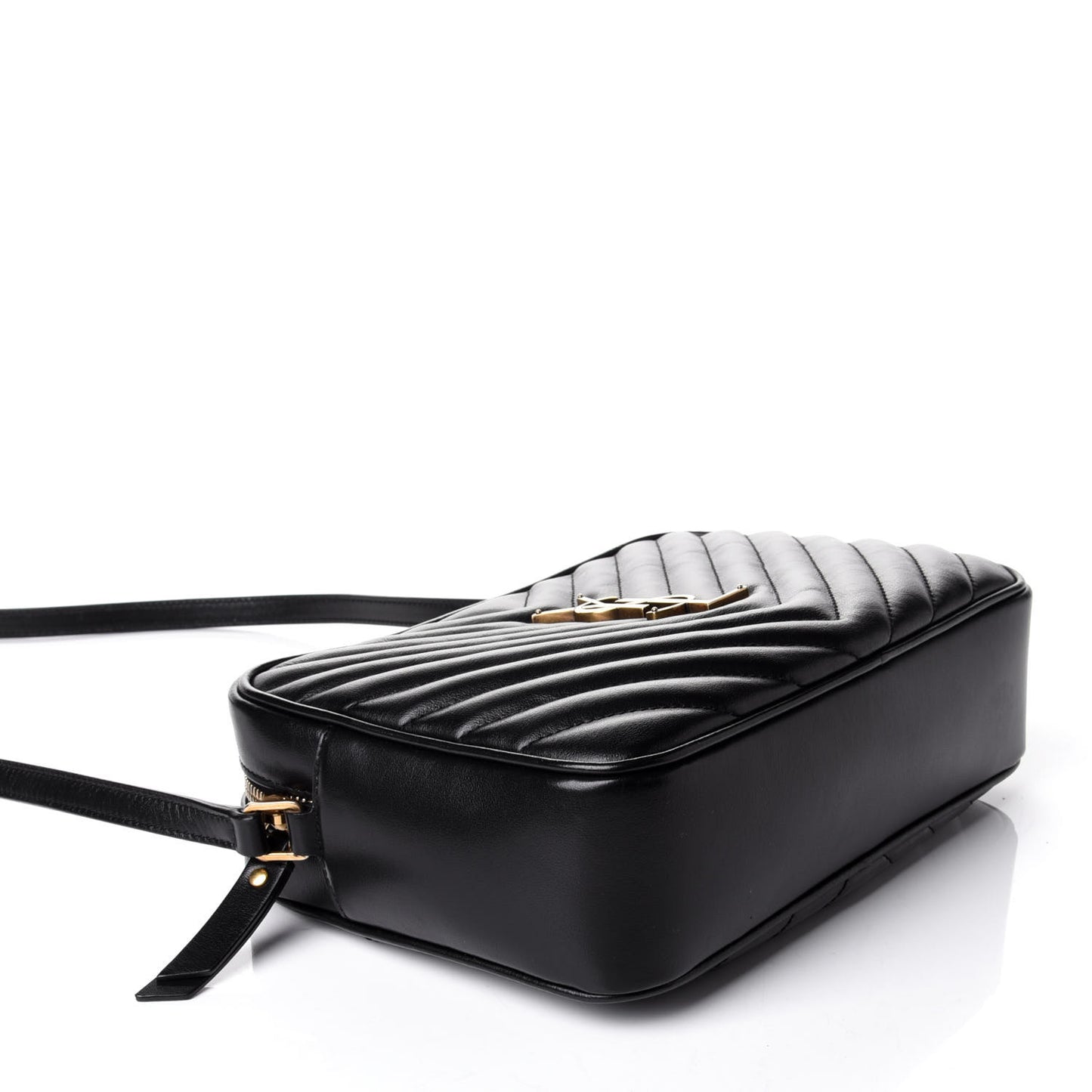 Calfskin Matelasse Monogram Lou Camera Bag Black