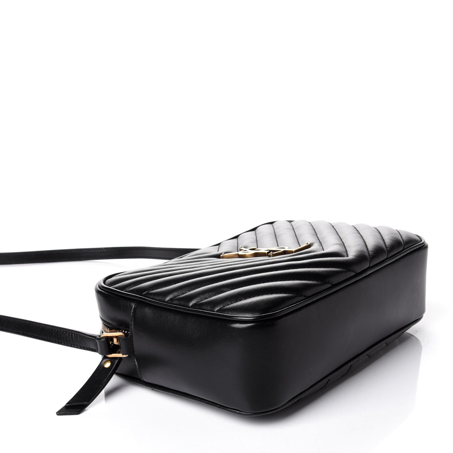 Saint Laurent Calfskin Matelasse Monogram Lou Camera Bag Black 3 of 5