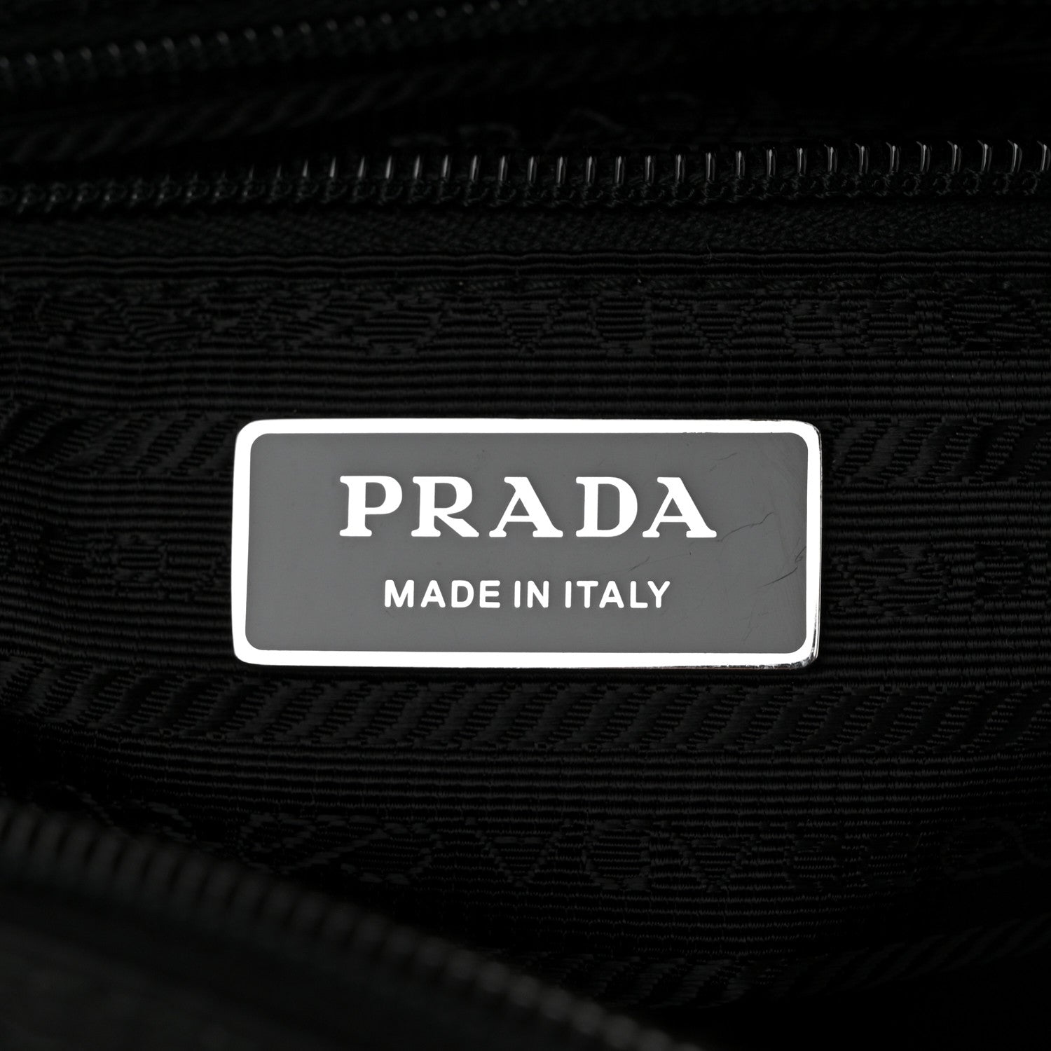 Prada Tessuto Saffiano Pocket Double Zip Shoulder Bag Black 6 of 10