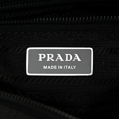 Prada Tessuto Saffiano Pocket Double Zip Shoulder Bag Black 6 of 10