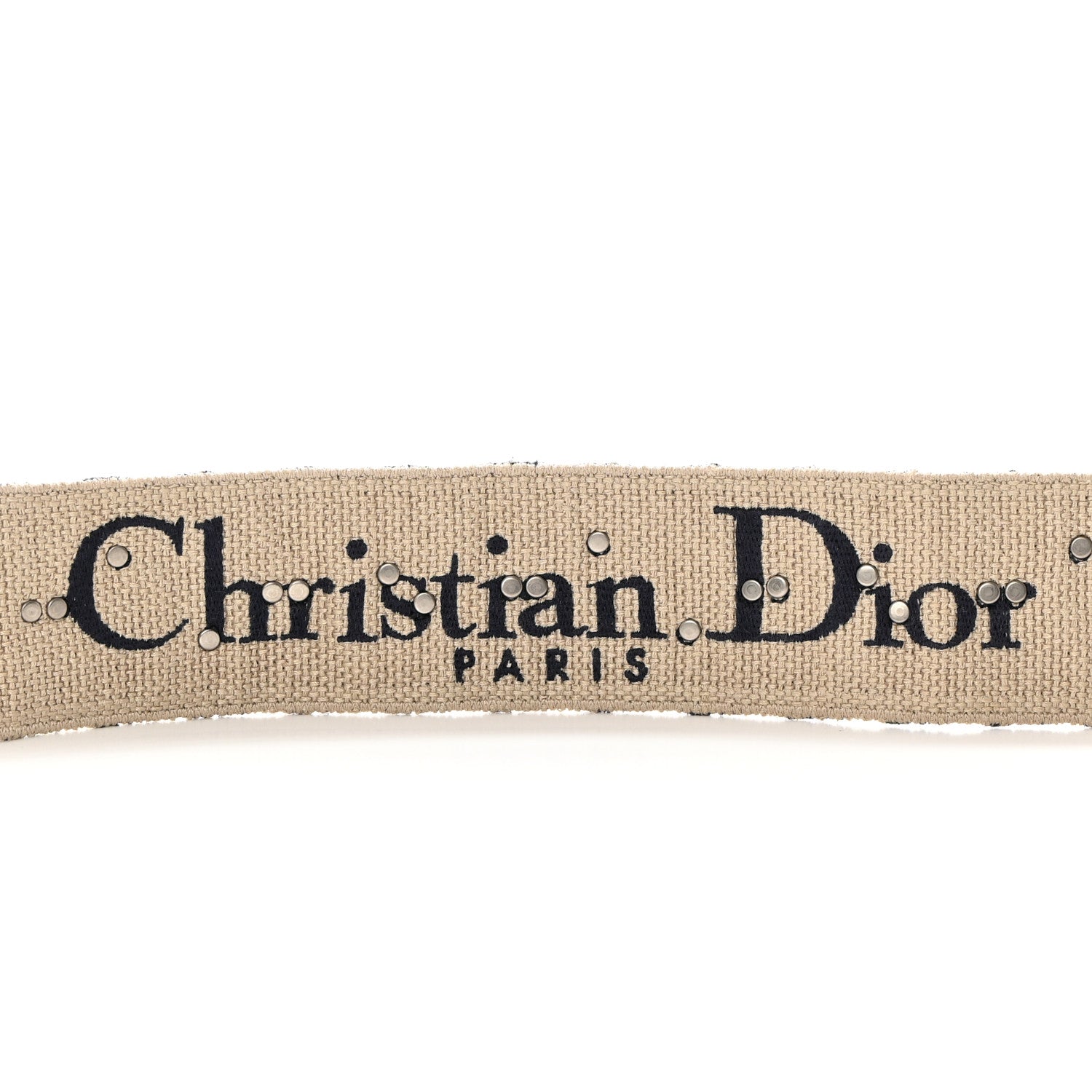 Christian Dior Oblique Studded Shoulder Strap Blue 3 of 5