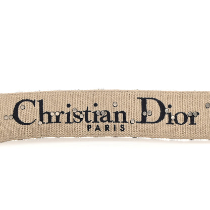 Christian Dior Oblique Studded Shoulder Strap Blue 3 of 5