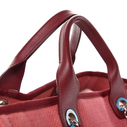 Chanel Canvas Large Deauville Tote Red 10 of 15