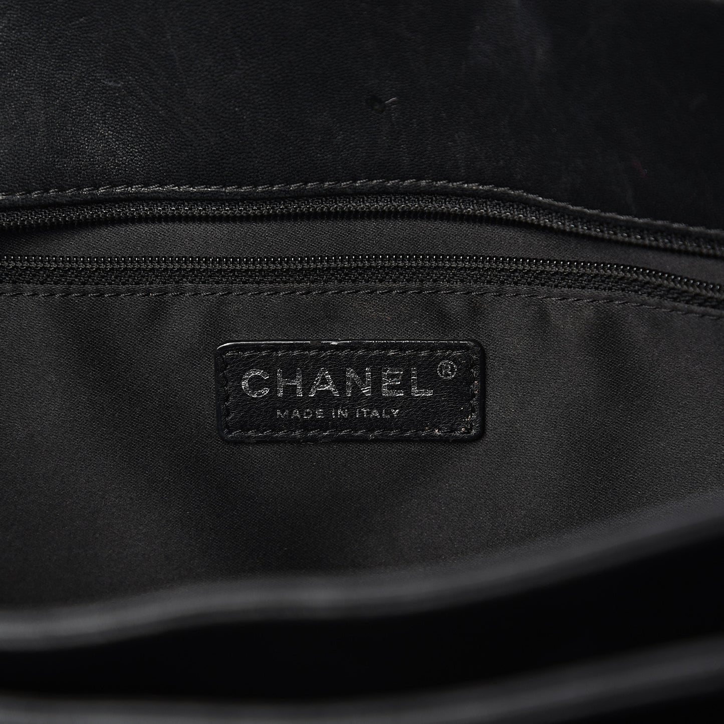 Lambskin Quilted Large Easy Carry Shopping Tote Black