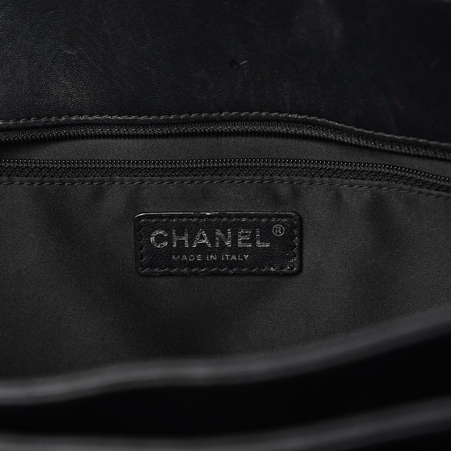 Chanel Lambskin Quilted Large Easy Carry Shopping Tote Black 5 of 21