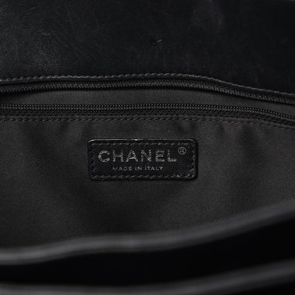 Chanel Lambskin Quilted Large Easy Carry Shopping Tote Black 5 of 21