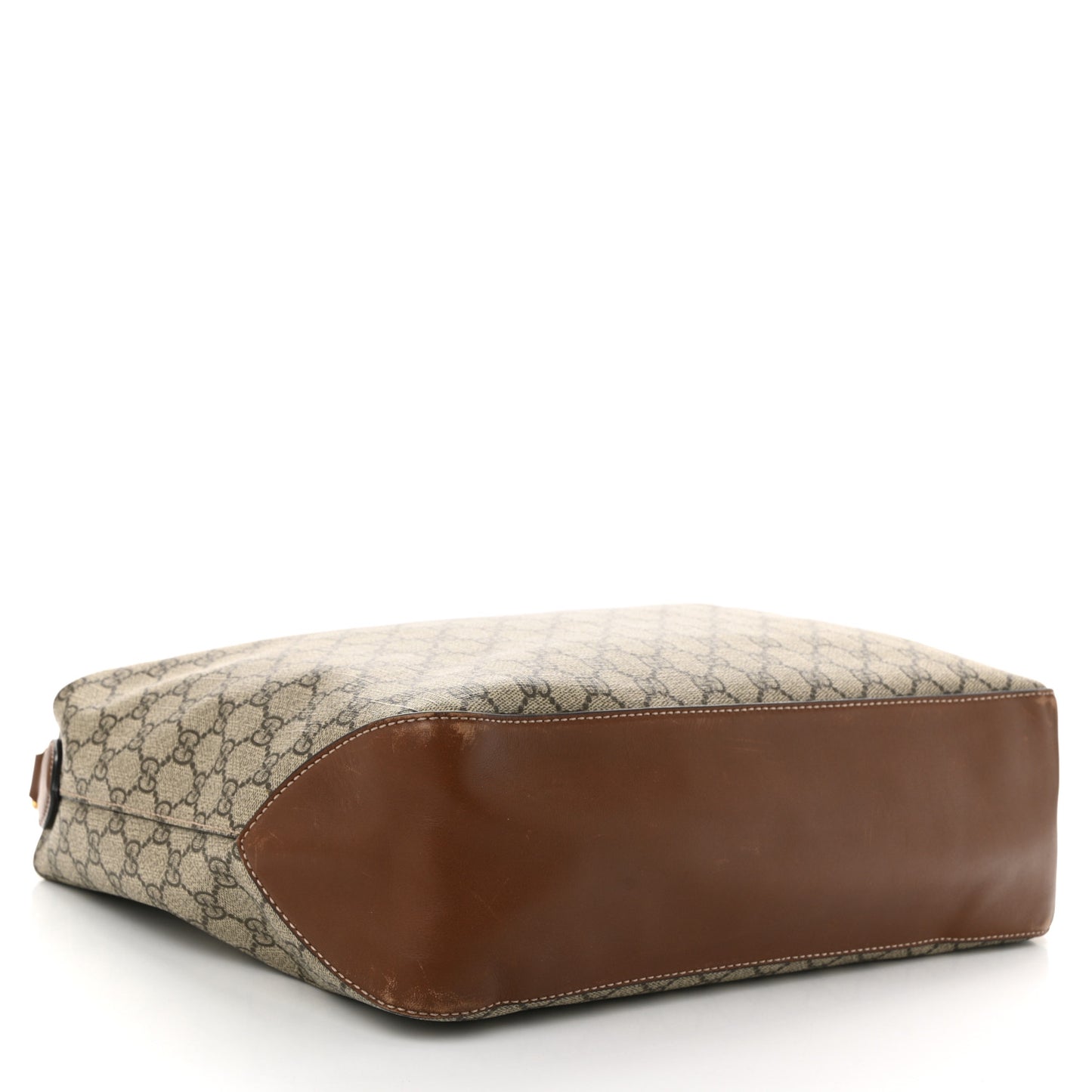 GG Supreme Monogram Large Linea A Hobo Light Brown