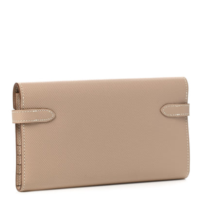 Hermes Grain d'H Kelly Longue Wallet Argile 3 of 8