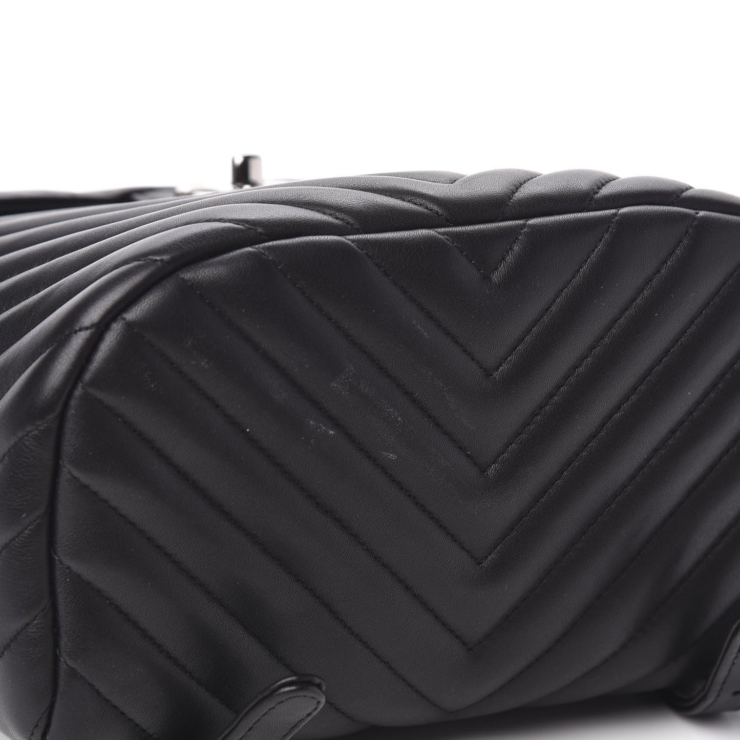 Calfskin Chevron Quilted Small Urban Spirit Backpack Black