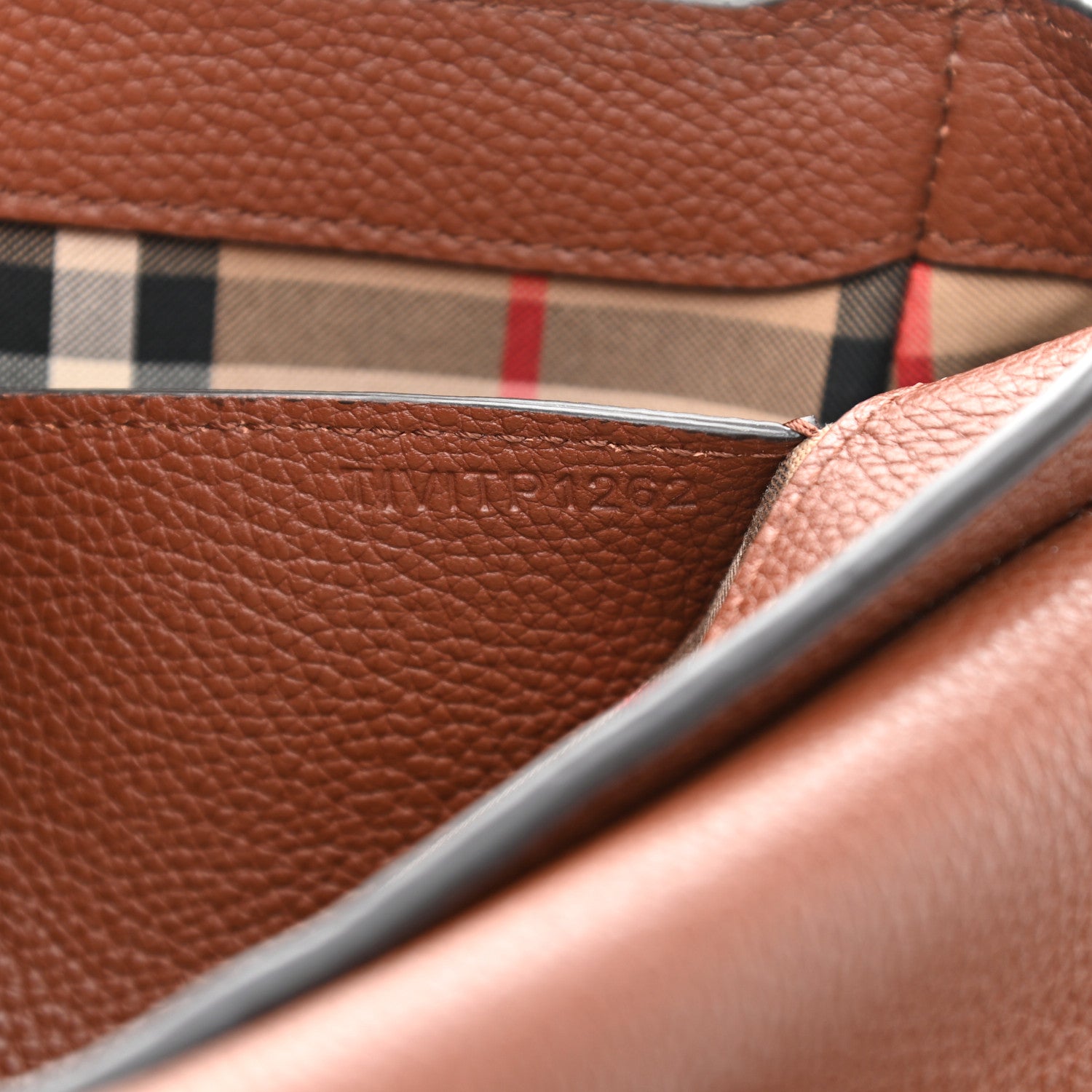 Burberry Calfskin Vintage Check Note Crossbody Bag Tan 7 of 14