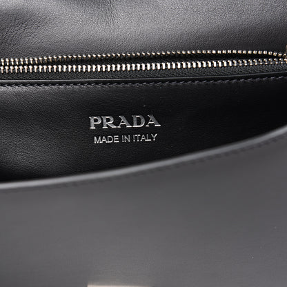 Prada City Calfskin Orchid Print Studded Elektra Shoulder Bag Fuoco Black 5 of 11
