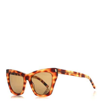 Saint Laurent New Wave SL214 Kate Cat Eye Sunglasses Havana Brown 1 of 7