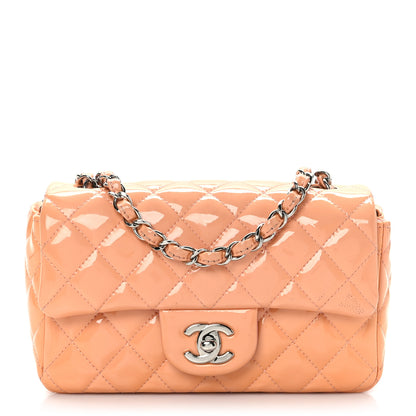 Chanel Patent Calfskin Quilted Mini Rectangular Flap Light Pink 1 of 11