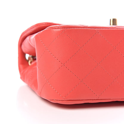 Chanel Lambskin Quilted Mini Square Flap Red 5 of 11